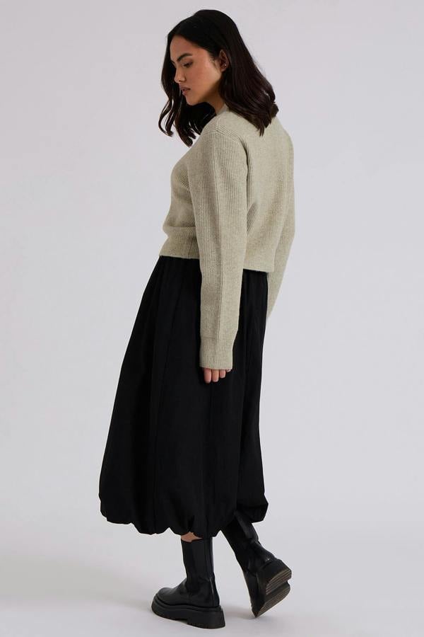 Urban Bliss Bubble Hem Midi Skirt