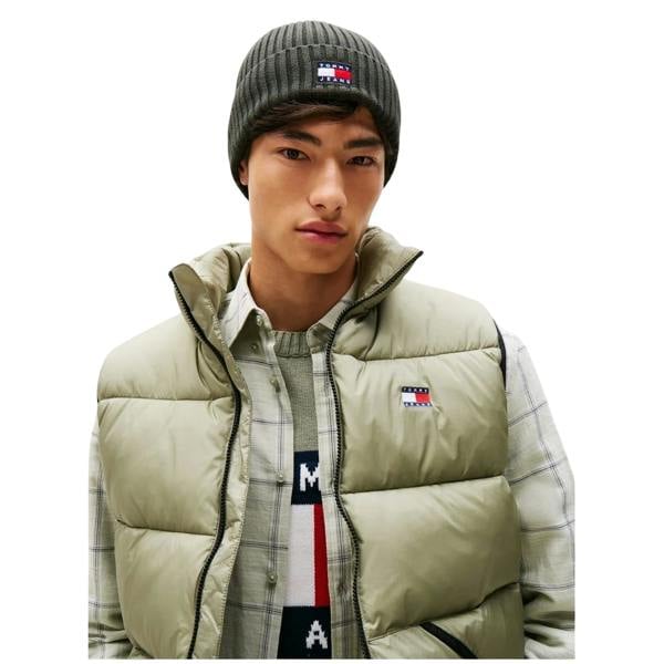 Tommy Jeans Unisex Adult Core Logo Knitted Beanie - Pewter - 