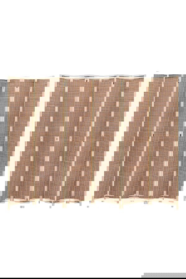 Living and Home 6-Panel Bamboo Woven Folding Room Divider