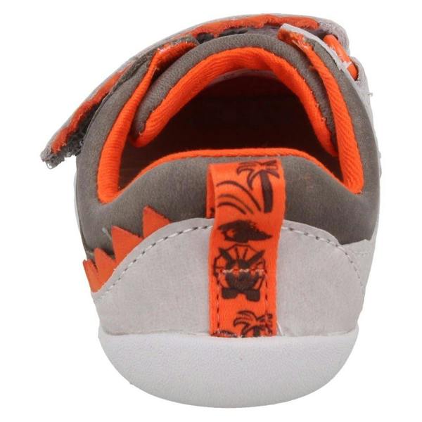 Clarks Boys Clarks Leather Hook & Look Dinosaur Pre-Walkers Casual Shoes - Roamer Rex T
