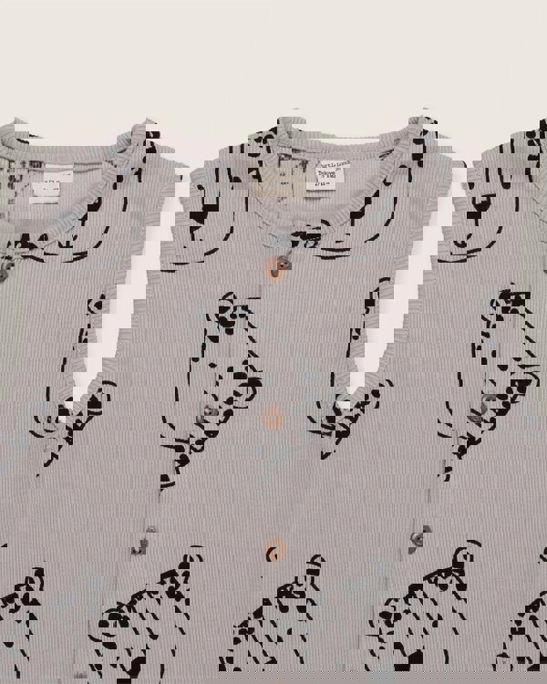 Grey Leopard Face Print Jumpsuit - image 3