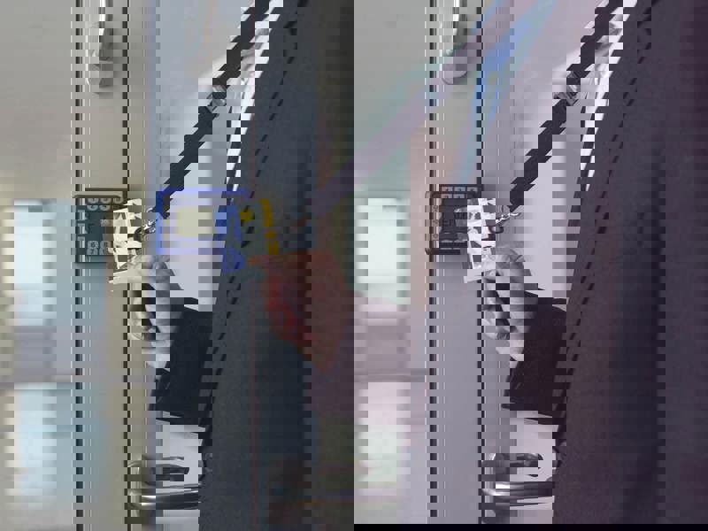 Durable CARD FIX Safety-Release Lanyard Name Badge ID Holder | 10 Pack | Black