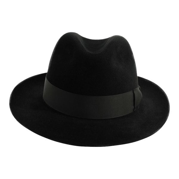 Gamble & Gunn 'Shirwell' Luxury Handmade Fur Felt Fedora - Black