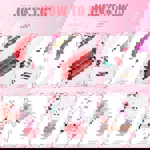 deAO Toys Pink Bow and Arrow Bubble Maker Water Gun Summer Outdoor Toys