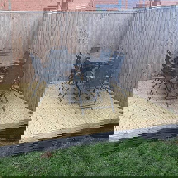 LayzeeDeck, Chunky Timber Decking Kit, various sizes, quality Redwood timber, complete Kit