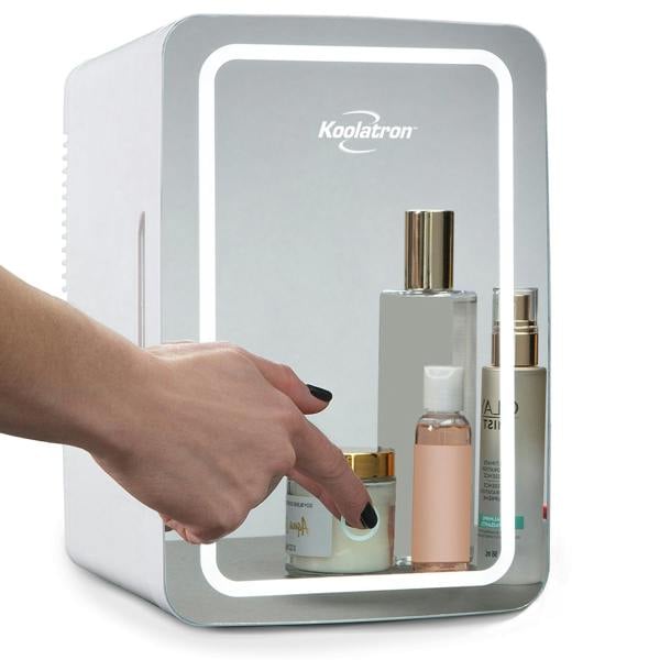 Koolatron 6L Beauty Fridge Skincare Cosmetic Mini Fridge for Bedroom Silver
