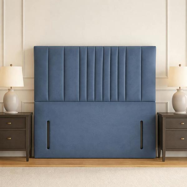 Great British Beds New Line Headboard - Blue Plush