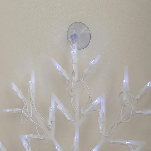 Samuel Alexander 34cm Battery Operated Light up Christmas Snowflake with White LEDs