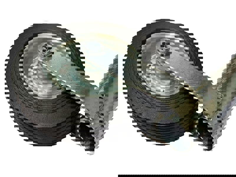 Heavy Duty Caravan Jockey Wheel 60MM (Trailer Metal Rim Wind Up Handle)