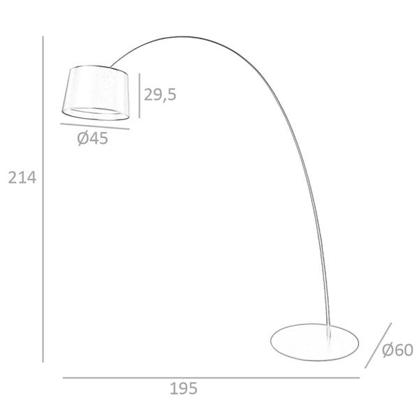 Angel Cerdá Adjustable floor lamp in black steel 8064