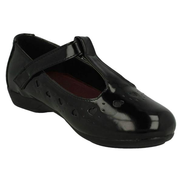 Spot On Girls Spot On Heart Detail T-Bar School Shoes