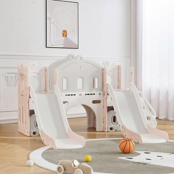 Toddler Two Slides Playset Living and Home