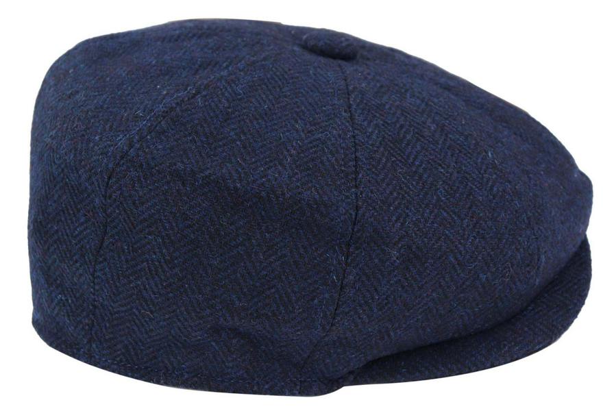 TruClothing Mens Peaky Blinders Tweed Gatsby Flat Baker Hat With Razor Blade