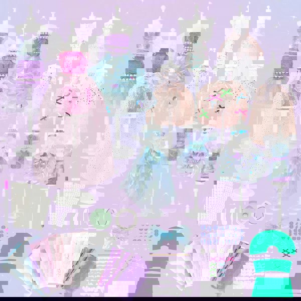 deAO Toys Dolls Dress-Up Set – Fashion Designer Kit with Princess Dresses, Mermaid Skirts & More, Ideal Birthday & Christmas Gift for Kids