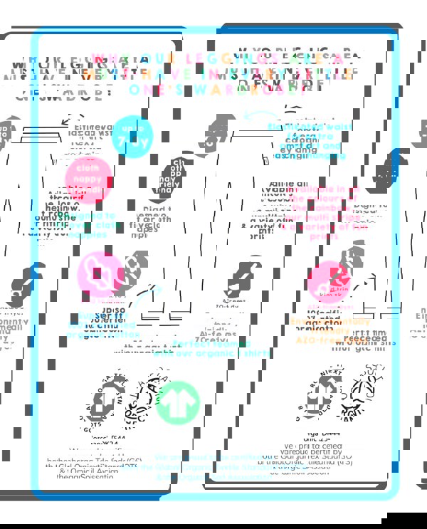 Organic Multi Rainbow Leggings - Toby Tiger UK Retail