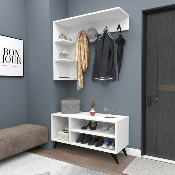 Destina Home Hallway Coat Rack with Shelves Cassia