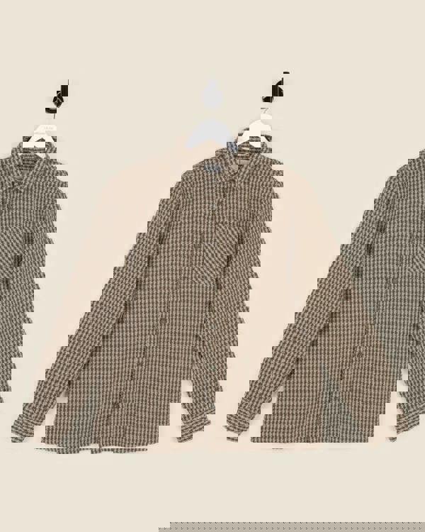 Larsson & Co Olive & Stone Textured Overshirt