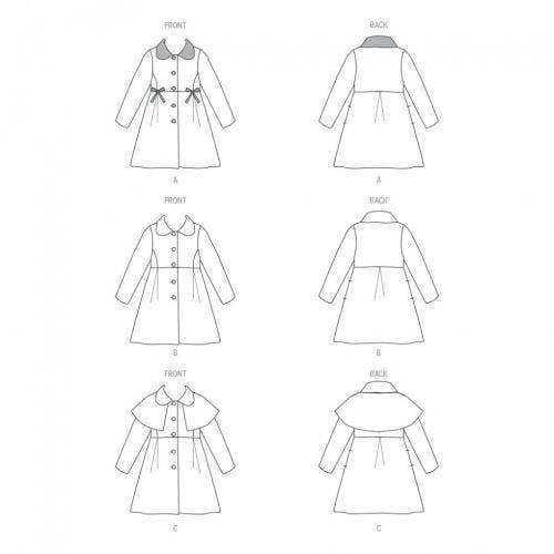 Butterick Sewing Pattern 6921, Coats for Kids, CDD (2-3-4-5) - Intermediate