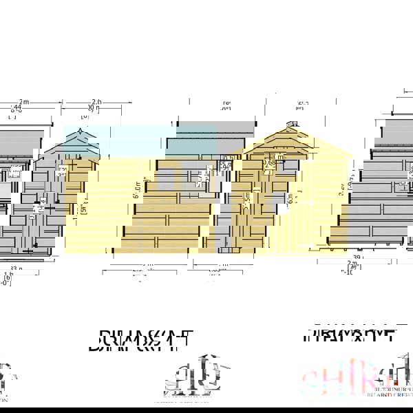 Shire Durham 8x6 12mm interlock Clad wooden Shed