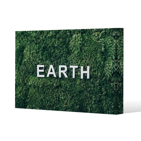 Benjamin Tate Design Wellness Earth Slim Style Canvas Print  90x120cm , 15mm Slim Real wood.