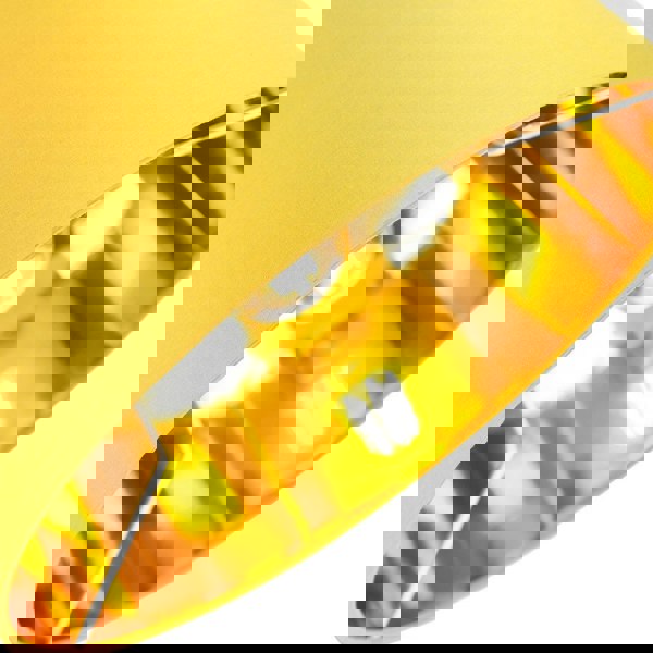 Contemporary Ochre Cotton 14" Table/Pendant Lamp Shade with Shiny Gold Inner Image 3