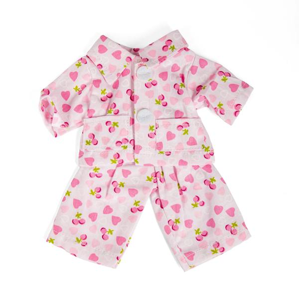 Bigjigs Toys Pink Cherry Print Pyjamas for 25cm Rag Dolls (Small)