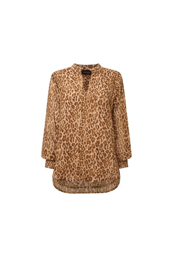James Lakeland Camel Leopard Print Blouse