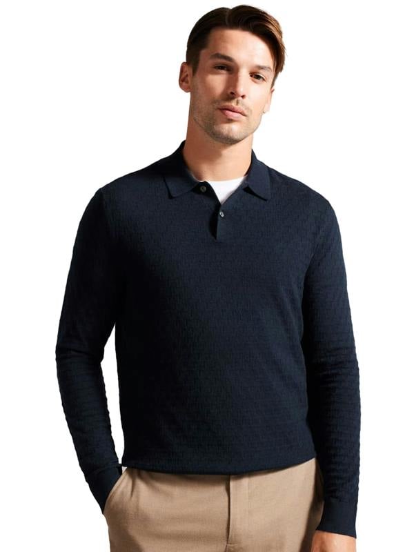 TB_POLO_MORAR Ted Baker | Mens Knitted Polo Shirt - Morar TED BAKER RAWDENIM