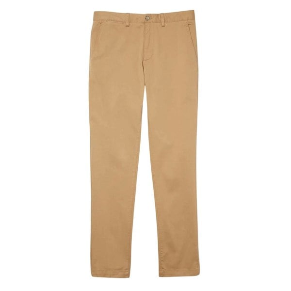 Lacoste Mens Gabardine Stretch Slim Trousers - Beige