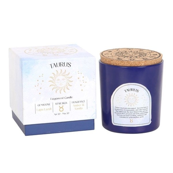 Serano Taurus Amber & Vanilla Gemstone Zodiac Candle