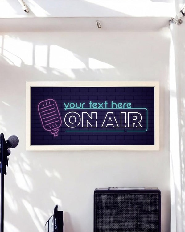 Personalised Wall Art Print - On Air Studio Sign for Creators