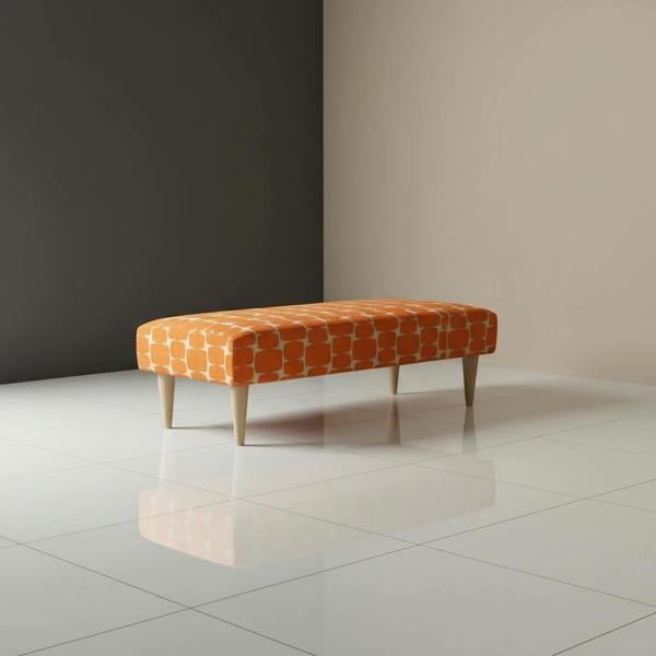 Space-saving stitched lid storage bench for contemporary interiors