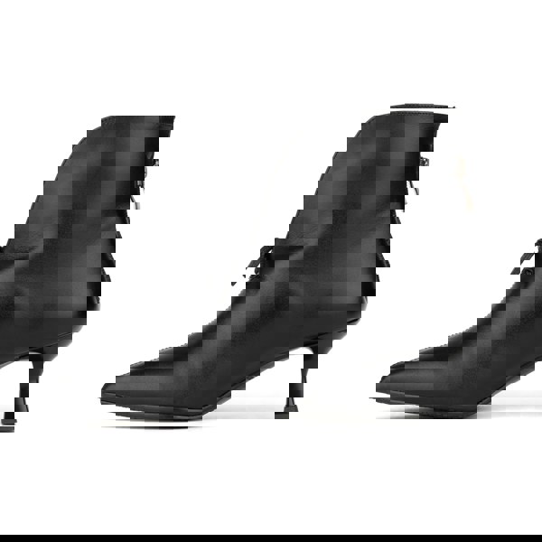 Embassy London Regent - Black - Women's Leather Ankle Boot with kitten heel