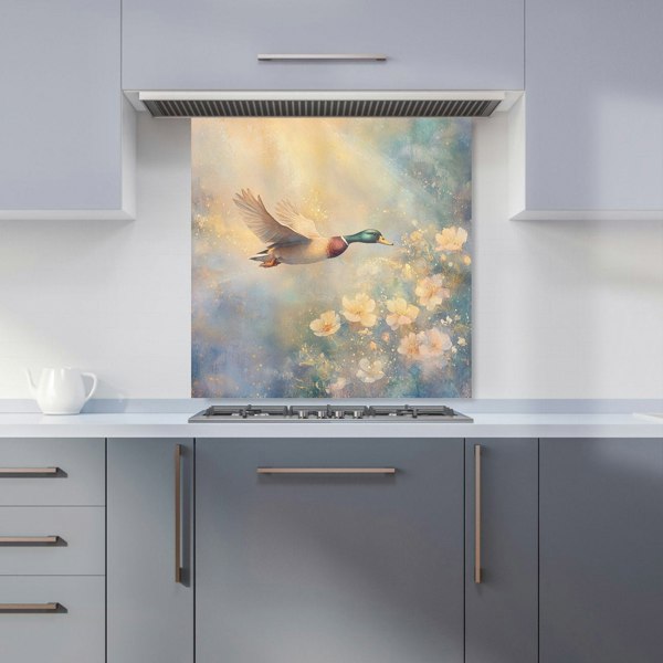 Warren Reed Flying Mallard Duck Glass Kitchen Splashback - 00025