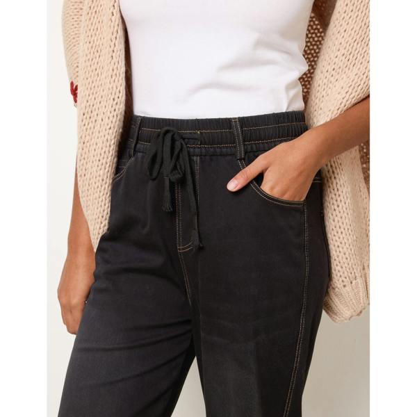 Blue Vanilla Elasticated Waist Jeans With Tie