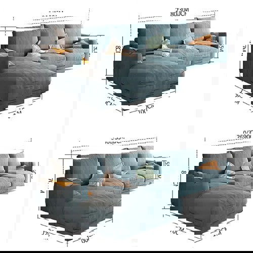 Ethan Knole Three Seater Corner, Four Seater Corner Sofa, Velvet-Rit Concept-Rit Concept