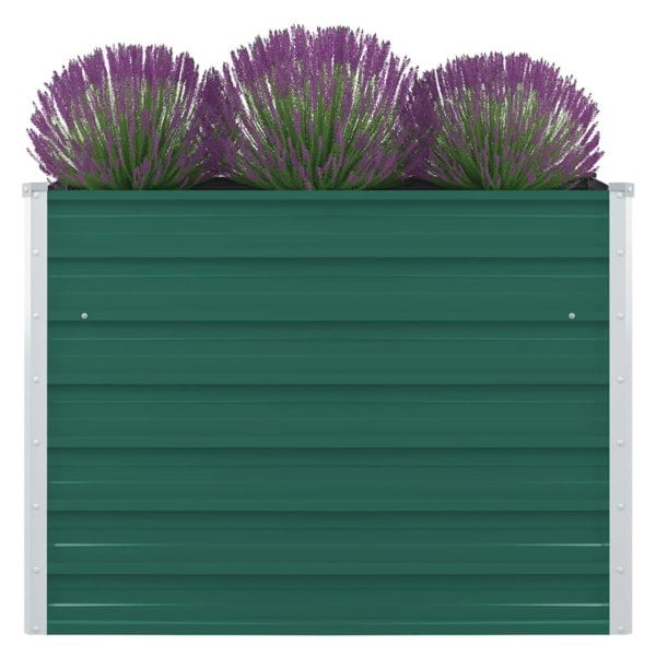 Berkfield Raised Garden Bed 100x100x77 cm Galvanised Steel Green