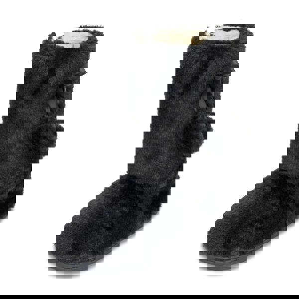 VIVA Polar Women's Faux Fur Fluffy Indoor Slipper Boots with Cute Pom Poms