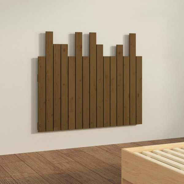 Berkfield Wall Headboard Honey Brown 95.5x3x80 cm Solid Wood Pine