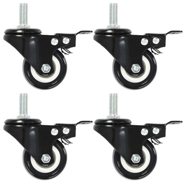 Berkfield 8 pcs Swivel Casters with Brakes 50 mm