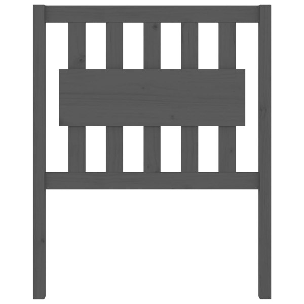 Berkfield Bed Headboard Grey 80.5x4x100 cm Solid Wood Pine