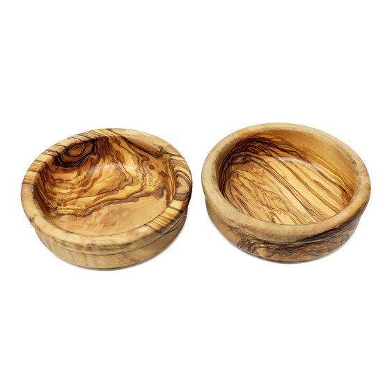 Verano Spanish Ceramics Olive Wood - Shallow Bowls (Set of 2 or Set of 4) - 12cm Set of 2