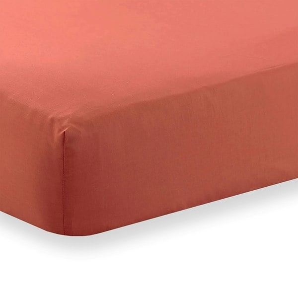 Martex Charlotte Thomas Poetry Plain Double Fitted Sheet - Terracotta  - 122 x 190cm
