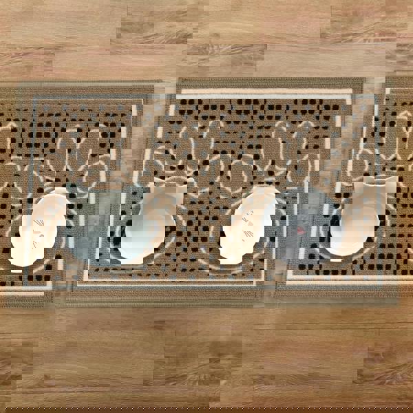 JVL Machine Washable Pet Mat 40×70 cm – Absorbent Indoor Dog & Cat Feeding Mat, Floor Protector for Bowls & Food Area – “Dinner Time” Design