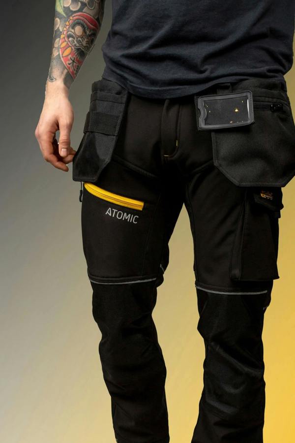 Atomic Workwear Slim Fit Softshell Trousers – Flexible, Durable & Weather-Resistant - Hi-Vis Trousers