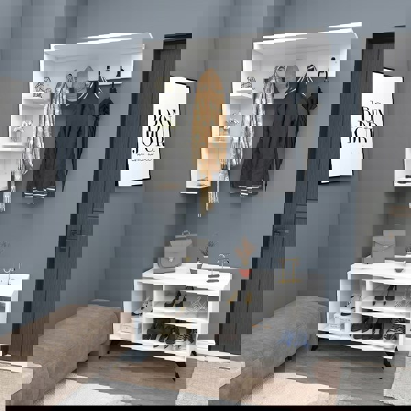 Destina Home Hallway Coat Rack with Shelves Cassia