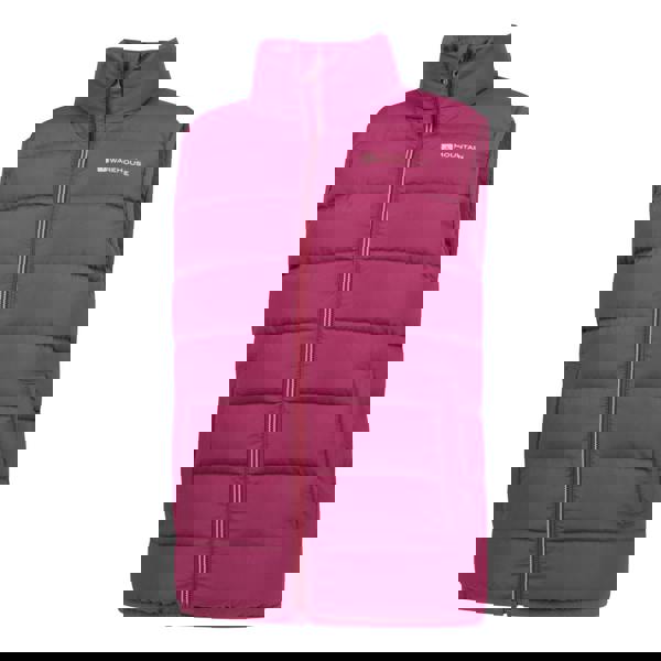 Mountain Warehouse Childrens/Kids Rocko Plain Padded Gilet - Berry - 