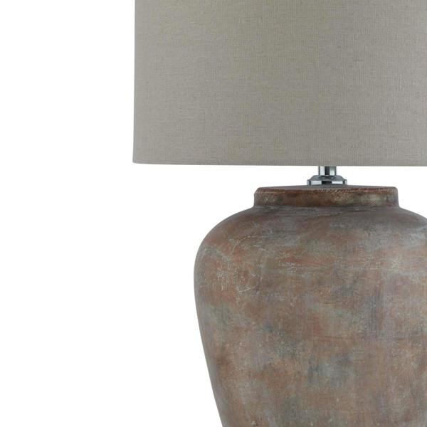Hill Interiors Siena Table Lamp (UK Plug) - Grey/Brown - 