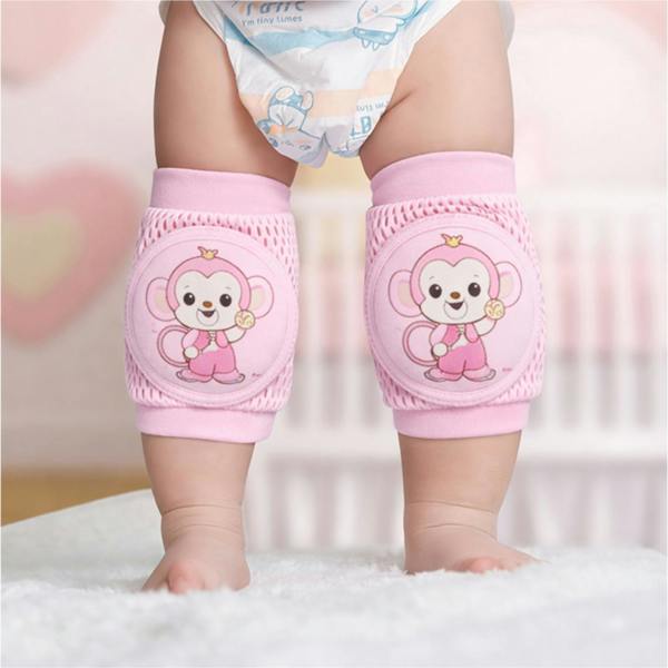 Dragodirect 1 Pair Knee And Elbow Pads Breathable Mesh with Cute Dog Monkey Print