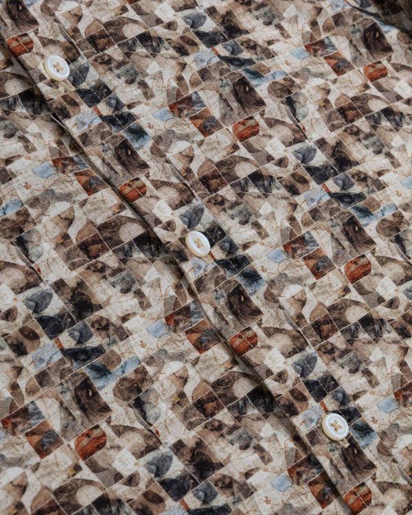 Steel & Jelly Limited Edition Stone Abstract Slim Fit Shirt